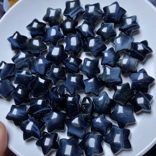 Tigerauge Perlen, Stern, DIY, blau, 16mm, verkauft von PC