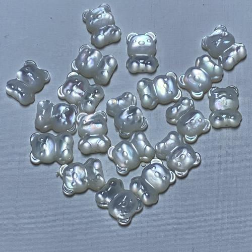Shell Pendants, Bear, DIY, white, 10.40x20mm, Sold By PC