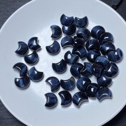 Natural Tiger Eye Beads Moon DIY blue 15.80mm Sold By PC