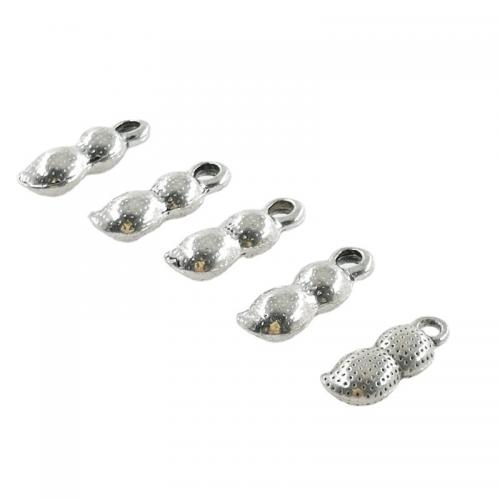Tibetan Style Pendants, Peanut, silver color plated, DIY, 16x6mm, Sold By PC