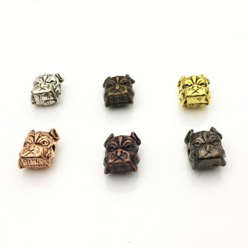 Perles animaux en alliage de zinc, chien, Placage, DIY, plus de couleurs à choisir, 12x9mm, Vendu par PC
