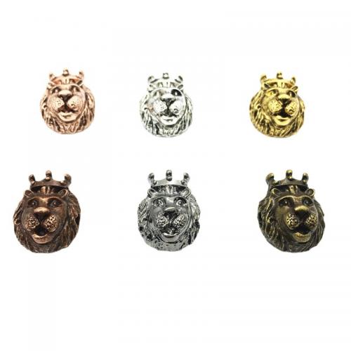 Perles animaux en alliage de zinc, lion, Placage, DIY, plus de couleurs à choisir, 15x11mm, Vendu par PC