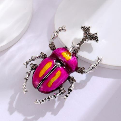 Tibetan Style Brooches, Insect, plated, fashion jewelry & enamel, more colors for choice, nickel, lead & cadmium free, 55x31mm, Sold By PC