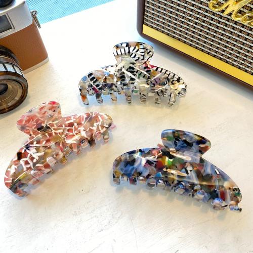 Hair Claw Clips, Acetate, fashion jewelry, more colors for choice, 105mm, Sold By PC