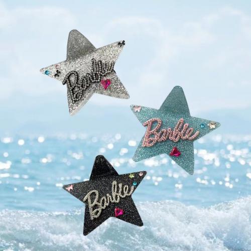 Hair Claw Clips, Acrylic, Star, fashion jewelry & with rhinestone, more colors for choice, 85mm, Sold By PC