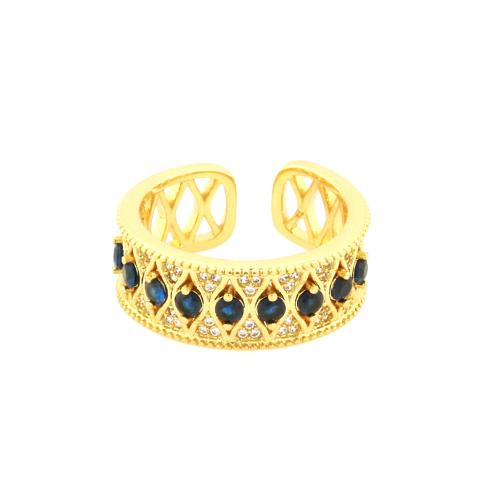 Kubisk Circonia Micro bane messing Ring, guldfarve belagt, mode smykker & forskellige stilarter for valg & Micro Pave cubic zirconia & for kvinde, nikkel, bly & cadmium fri, Minimum inner diameter:18mm, Solgt af PC