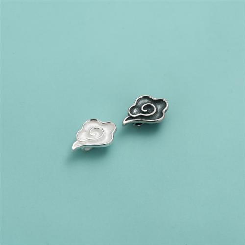 925 Sterling Silver Beads, Cloud, DIY, more colors for choice, 9x14.30mm, Hole:Approx 2.8mm, Sold By PC