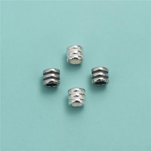 925 Sterling Silver Beads, DIY, more colors for choice, 4.80x4.20mm, Hole:Approx 2.9mm, Sold By PC