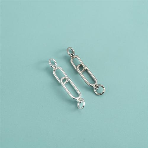 925 Sterling Silver Connectors, DIY, more colors for choice, 32.20x6.80mm, Hole:Approx 3.7mm, Sold By PC
