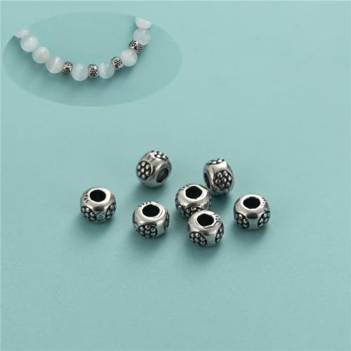 925 Sterling Silver Beads, vintage & DIY, 5x3.40mm, Hole:Approx 2.2mm, Sold By PC
