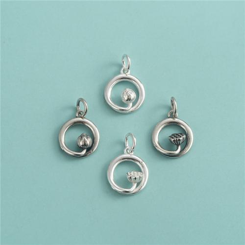 925 Sterling Silver Pendant, DIY & different styles for choice & hollow, 11.70x13.70mm, Hole:Approx 3.5mm, Sold By PC