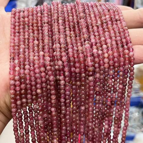 Gemstone Jewelry Beads Tourmaline Round DIY pink Sold By Strand