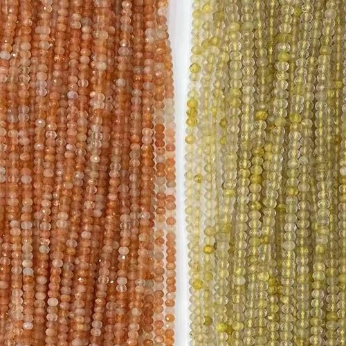 Gemstone Jewelry Beads, Natural Stone, Abacus, DIY & different materials for choice & different size for choice & faceted, more colors for choice, Sold Per Approx 38-39 cm Strand