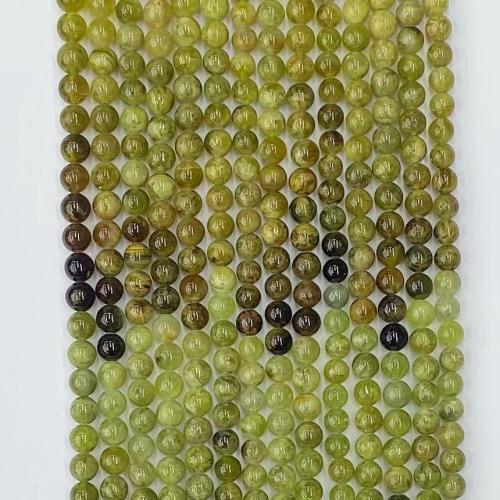 Gemstone Jewelry Beads, Tsavorite, Round, gradient color & DIY & different size for choice, mixed colors, Sold Per Approx 38-39 cm Strand