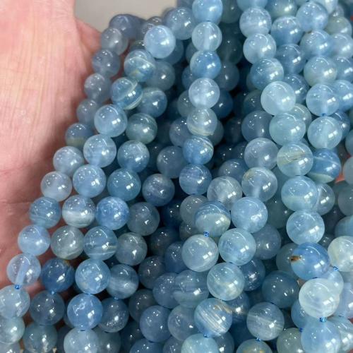 Gemstone Jewelry Beads Calcite Round DIY blue Sold By Strand
