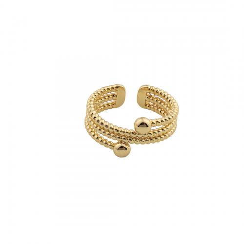 Ring Finger mosiądz, 14K złota chromowana, biżuteria moda & dla kobiety, bez zawartości niklu, ołowiu i kadmu, 23x22x3mm, średnica wewnętrzna:około 18mm, sprzedane przez PC