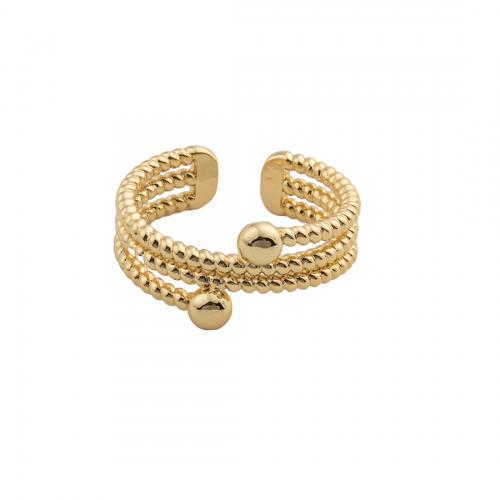 Ring Finger mosiądz, 14K złota chromowana, biżuteria moda & dla kobiety, bez zawartości niklu, ołowiu i kadmu, 23x22x2mm, średnica wewnętrzna:około 19mm, sprzedane przez PC