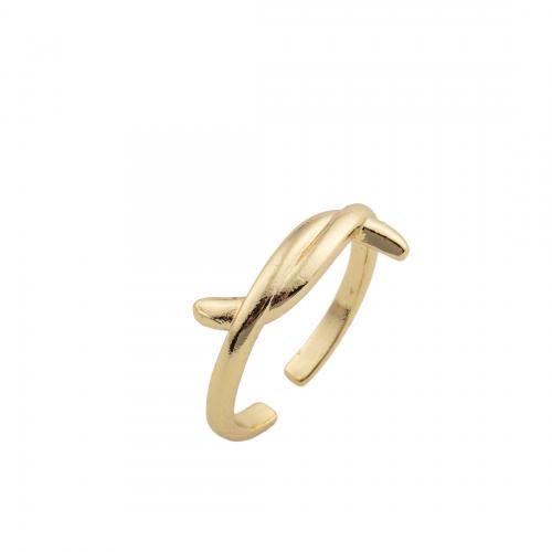 Ring Finger mosiądz, 14K złota chromowana, biżuteria moda & dla kobiety, bez zawartości niklu, ołowiu i kadmu, 21x21x2mm, średnica wewnętrzna:około 18mm, sprzedane przez PC