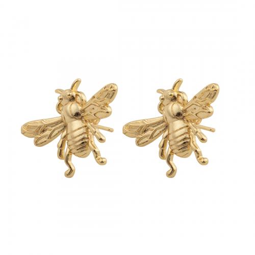Brass Stud Earring 14K gold plated fashion jewelry & for woman nickel lead & cadmium free Sold By Pair