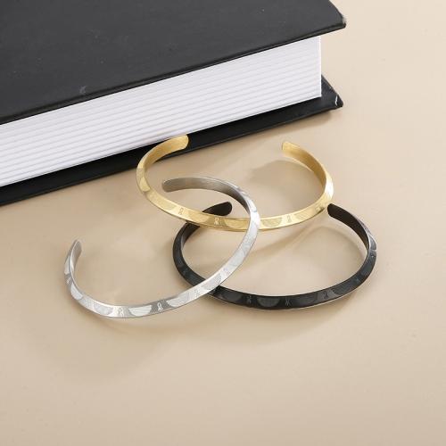 Stainless Steel Bangle, 304 Stainless Steel, fashion jewelry & Unisex, more colors for choice, 6mm, Inner Diameter:Approx 62mm, Sold By PC