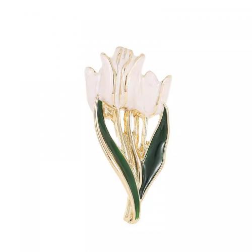 Zinc Alloy Brooches with enamel Flower fashion jewelry & for woman Sold By PC