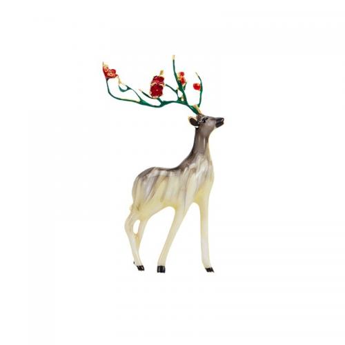 Zinc Alloy Brooches Deer fashion jewelry & for woman & enamel nickel lead & cadmium free Sold By PC
