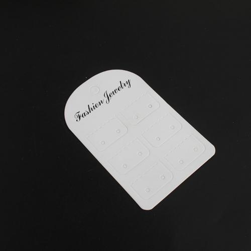 Jewelry Card, Paper, durable, white, 89.60x57.20x0.20mm, Approx 100PCs/Bag, Sold By Bag