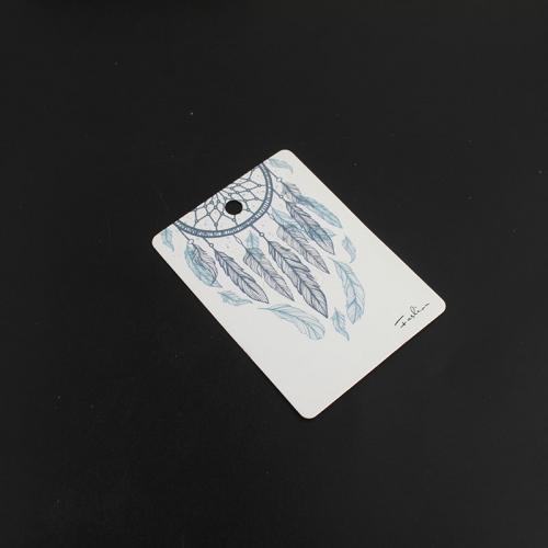 Exibição cartão, papel, Sustentável, branco, 79.80x58.50x0.20mm, Aprox 200PCs/Bag, vendido por Bag