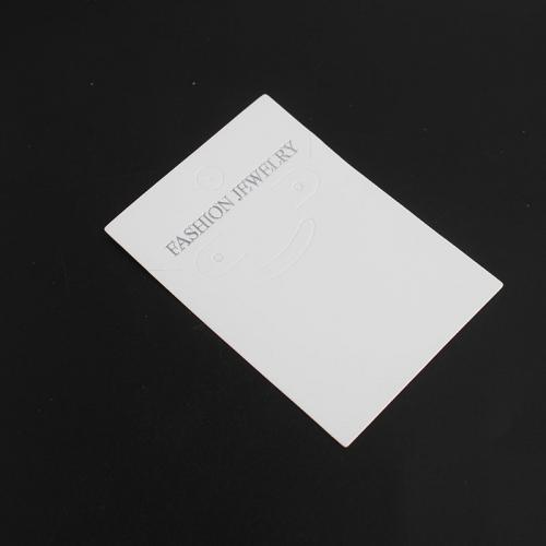 Jewelry Card, Paper, durable, white, 104.80x79.30x0.20mm, Hole:Approx 60x85x0.2mm, Approx 200PCs/Bag, Sold By Bag