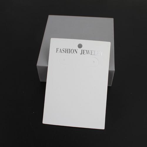 Jewelry Card, Paper, durable, white, 83.70x59.31x0.20mm, Hole:Approx 75x105x0.2mm, Approx 200PCs/Bag, Sold By Bag