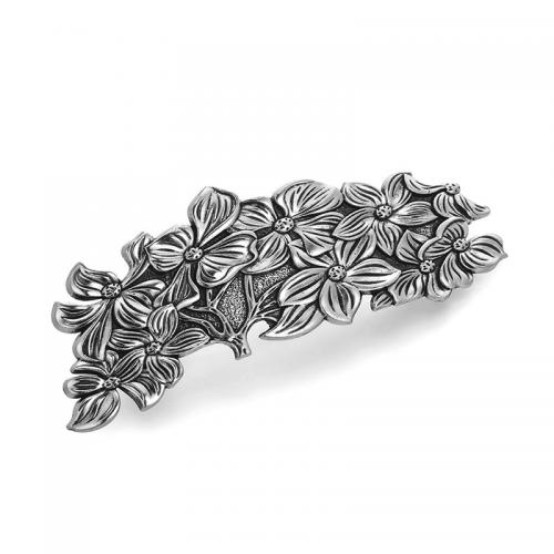 Hair Snap Clips Zinc Alloy Flower plated vintage & for woman nickel lead & cadmium free Sold By PC
