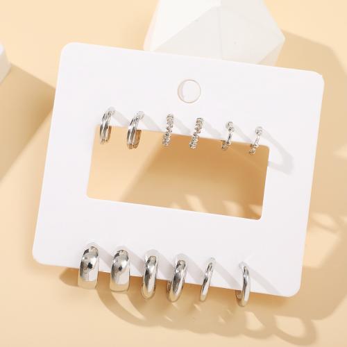 Zinc Alloy Drop Earrings plated 6 pieces & for woman nickel lead & cadmium free Sold By Set
