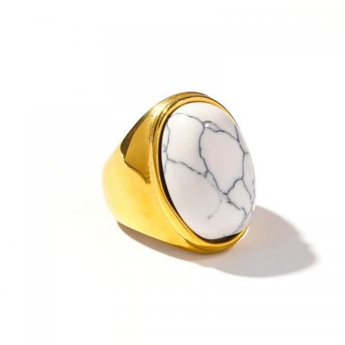 Titanium Čelik Finger Ring, s tirkiz & Mačke očiju, različiti materijali za izbor & različite veličine za izbor & za žene, više boja za izbor, Prodano By PC