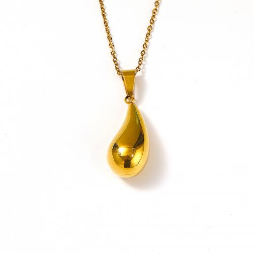 Титановые стали ожерелье, титан, с 5CM наполнитель цепи, разный размер для выбора & Женский, Золотой, длина:Приблизительно 45 см, продается PC