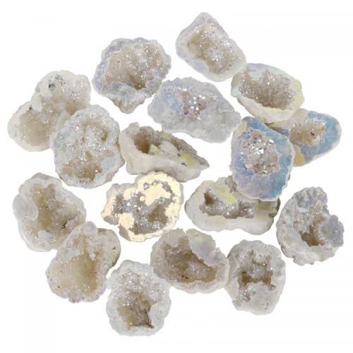 Fashion Decoration, Ice Quartz Agate, Nuggets, AB color plated, druzy style, mixed colors, Length about 30-50mm, Sold By PC