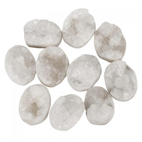 Fashion Decoration, Ice Quartz Agate, irregular, for home and office & druzy style & different size for choice, white, Sold By PC