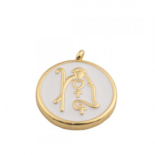 Brass Jewelry Pendants 14K gold plated DIY & enamel nickel lead & cadmium free Approx 2mm Sold By PC