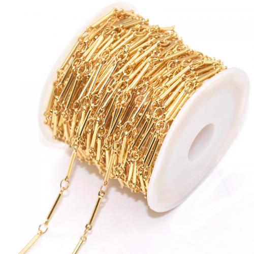 Stainless Steel Jewelry Chain 304 Stainless Steel 18K gold plated DIY golden Sold By m