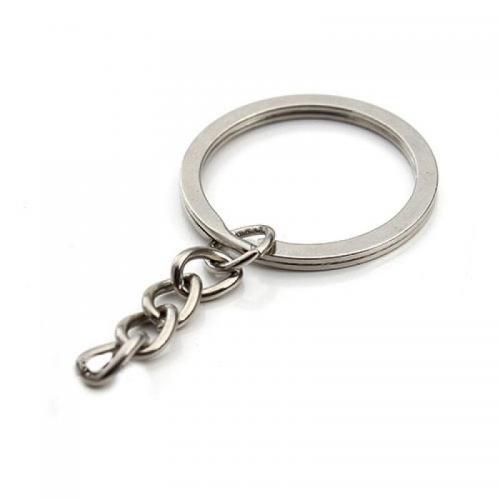 Zinc Alloy Key Chain Findings plated DIY nickel lead & cadmium free Sold By Bag