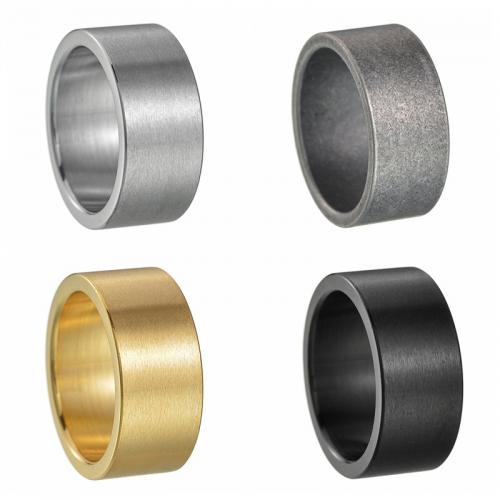 Titanium Čelik Finger Ring, modni nakit & bez spolne razlike & različite veličine za izbor, više boja za izbor, nikal, olovo i kadmij besplatno, Width :10mm, thickness :2.5mm, Prodano By PC