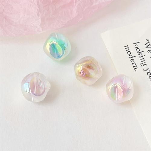Perles  acrylique plaqué , Placage UV, DIY, plus de couleurs à choisir, 15mm, Environ 200PC/sac, Vendu par sac
