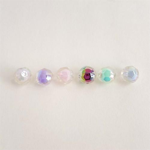 Plated Acrylic Beads, UV plating, DIY, more colors for choice, 10mm, Approx 1000PCs/Bag, Sold By Bag
