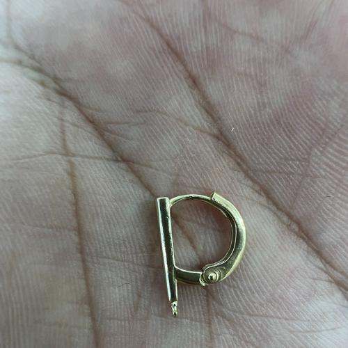 Brass Hoop Earring Components plated DIY original color Sold By Pair