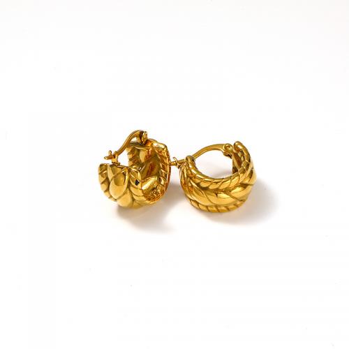 Titan Stahl Ohrring, Titanstahl, für Frau, goldfarben, 16x19mm, verkauft von Paar