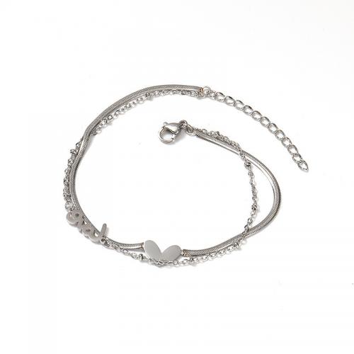 Bracelet d'acier titane, avec 5CM chaînes de rallonge, pour femme, plus de couleurs à choisir, Longueur:Environ 20 cm, Vendu par PC