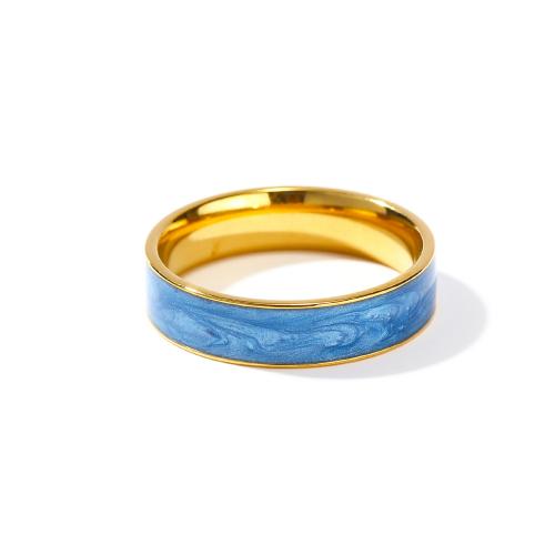 Titanium Čelik Finger Ring, različite veličine za izbor & za žene & emajl, više boja za izbor, Prodano By PC