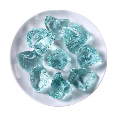 Cristal de murano Decoración, Irregular, diverso tamaño para la opción, azul claro, 100T/Grupo, Vendido por Grupo