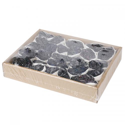 Decoración de Moda, Piedra de Cuarzo Carbón, con caja de papel, Pepitas, color mixto, Length about 60-80mm, Vendido por Caja