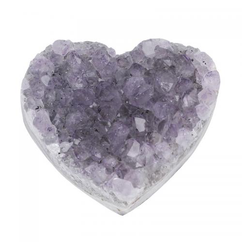 Fashion Decoration, Amethyst, Heart, for home and office & druzy style, purple, Length about 40-60mm, Sold By PC