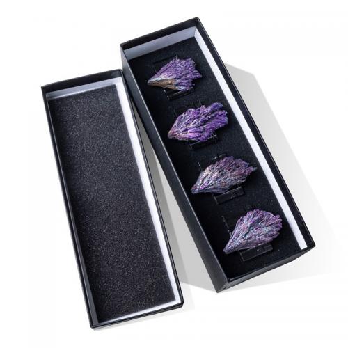 Tischgeschirr, Turmalin, mit Zettelkasten & Kristall, Unregelmäßige, violett, Purple tourmaline 4-6cm,Napkin Ring 48*48*30mm, 4PCs/Box, verkauft von Box